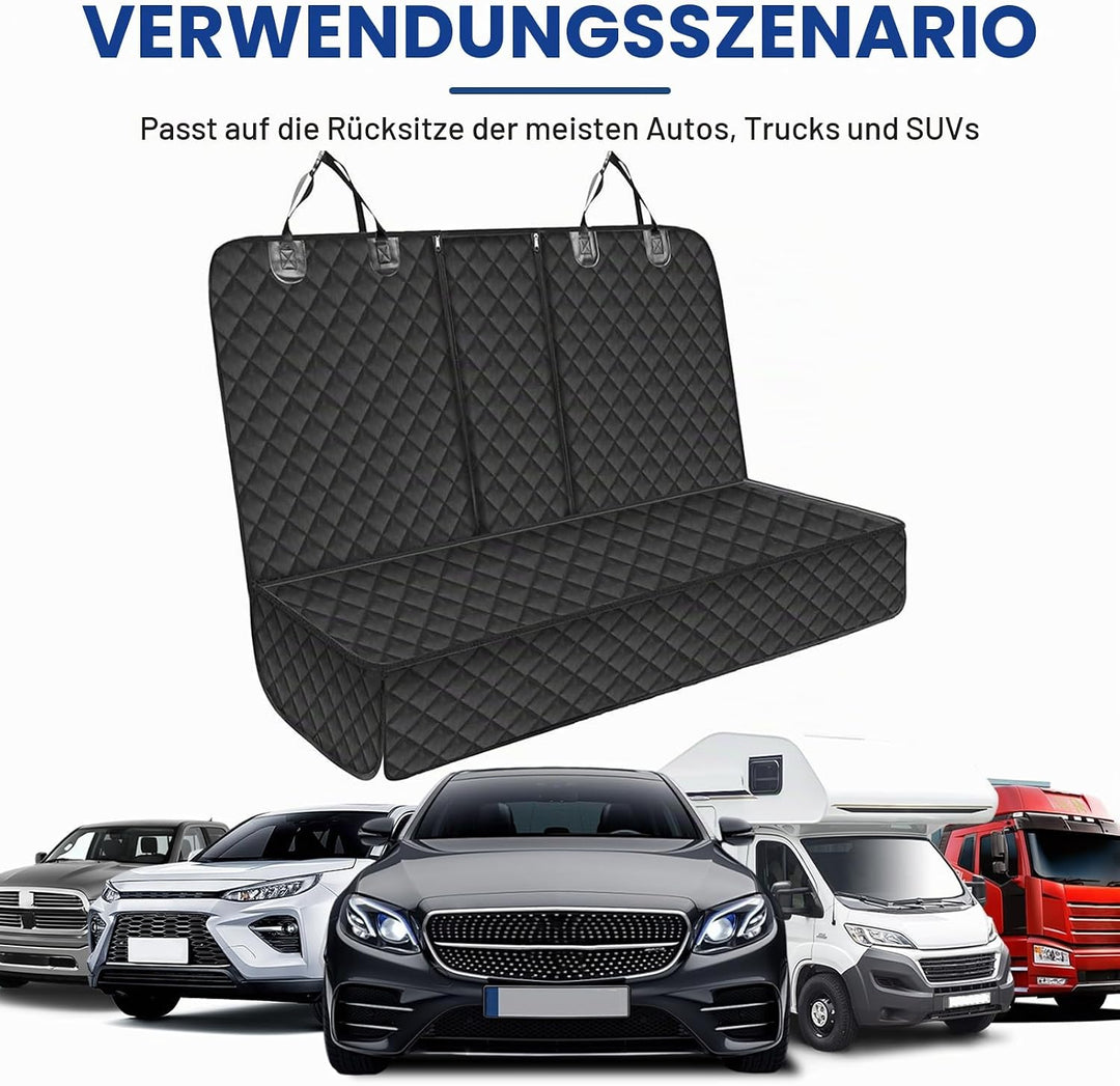 Wasserabweisender Hundebezug für Rückbank: Auto Sitzschoner, Haustier Sitzbezug, Rutsch- und Kratzfe