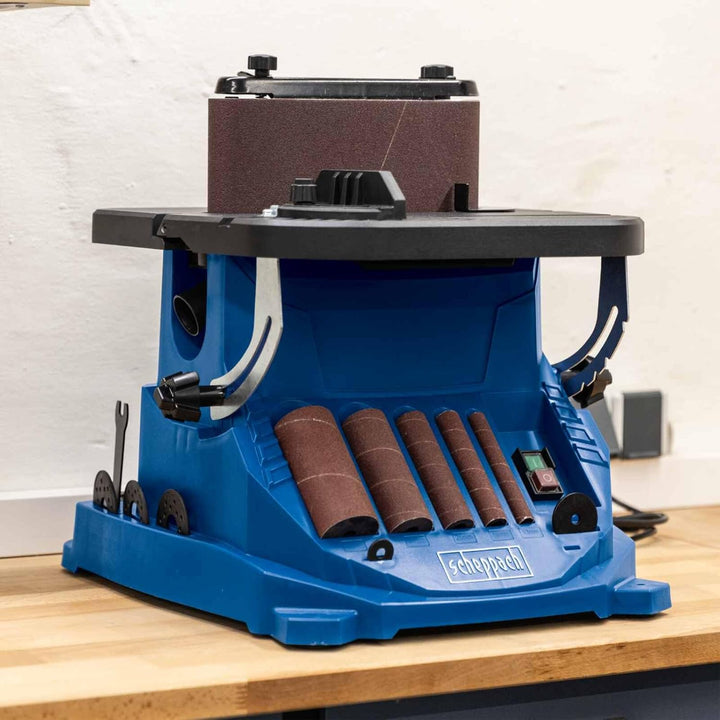 Scheppach oszillierender Spindelschleifer OSM600 | Leistung 450 Watt | Alu-Tischneigbar bis 45° | Os