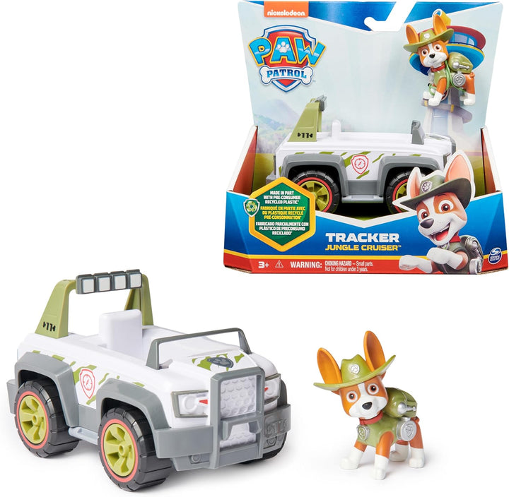PAW PATROL, Jungle Cruiser mit Tracker-Figur (Sustainable Basic Vehicle/Basis Fahrzeug), Spielzeug f