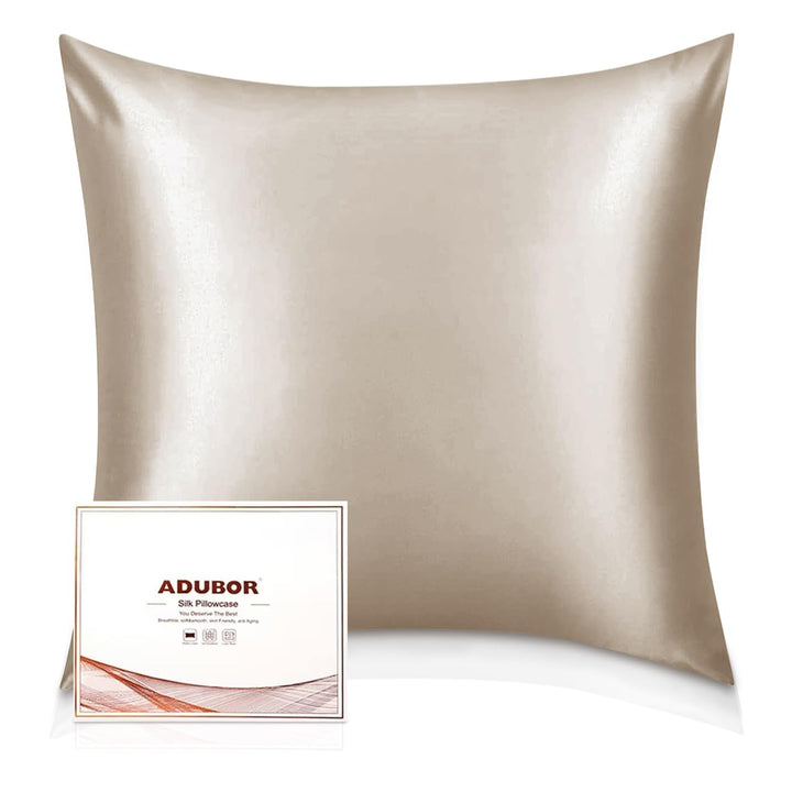 Adubor 100% Seidenkissenbezug 80x80 cm für Haar und Haut, Beide Seiten Natürliche Kissenbezug Seide,