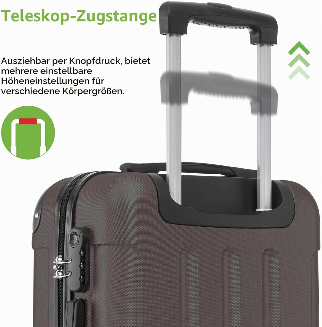 Trolley Koffer, Reisekoffer Suitcase, Rollkoffer Handgepäck, Hartschalenreisekoffer, Teleskopkoffer