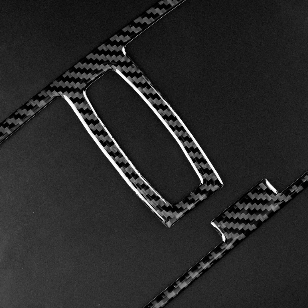 KUNGKIC Auto Zentralsteuerung Luftauslassrahmen Entlüftung Panel Kohlefaser Aufkleber Dekorative Inn