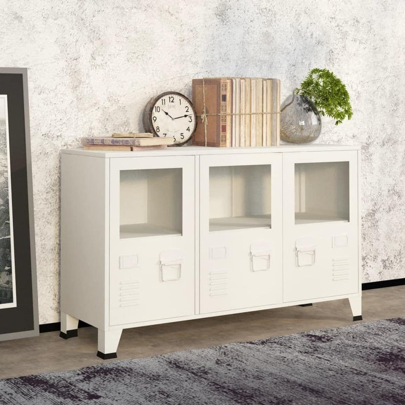 FIRBNUS 105x35x62 cm Industrial Sideboard Kommode mit Metallgriff Beistelltisch Highboard Schubladen