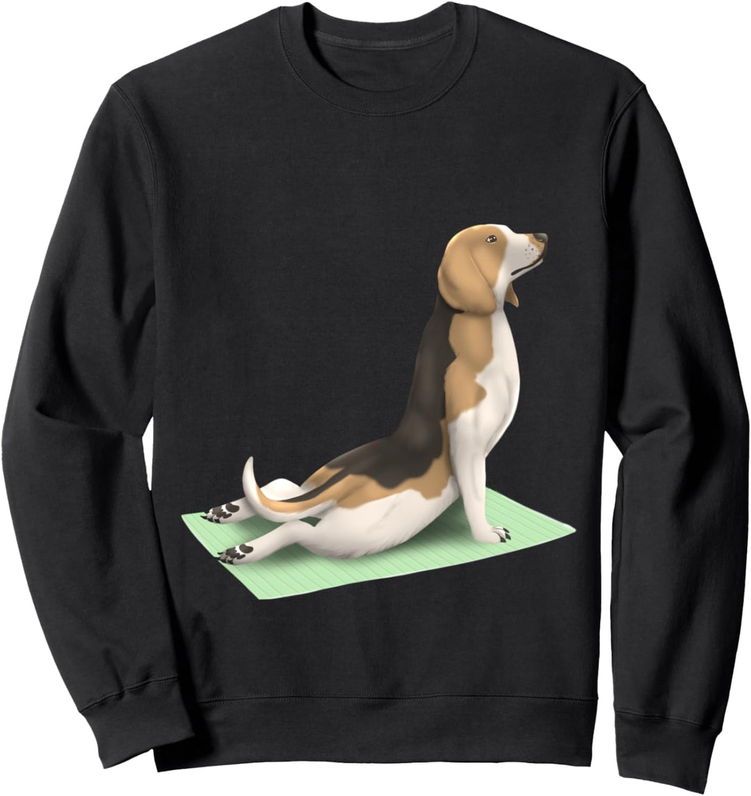Beagle Dog Yoga Pose Meditation Zen Workout Exercise Sweatshirt