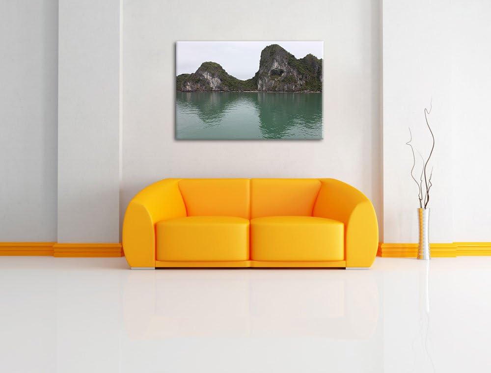 eindrucksvolle Berglandschaft Leinwand, XXL riesige Bilder fertig gerahmt mit Keilrahmen, Kunstdruck
