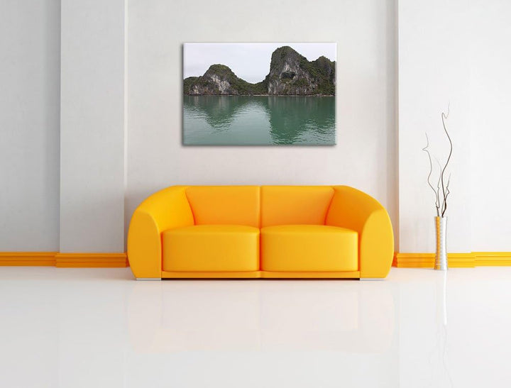 eindrucksvolle Berglandschaft Leinwand, XXL riesige Bilder fertig gerahmt mit Keilrahmen, Kunstdruck