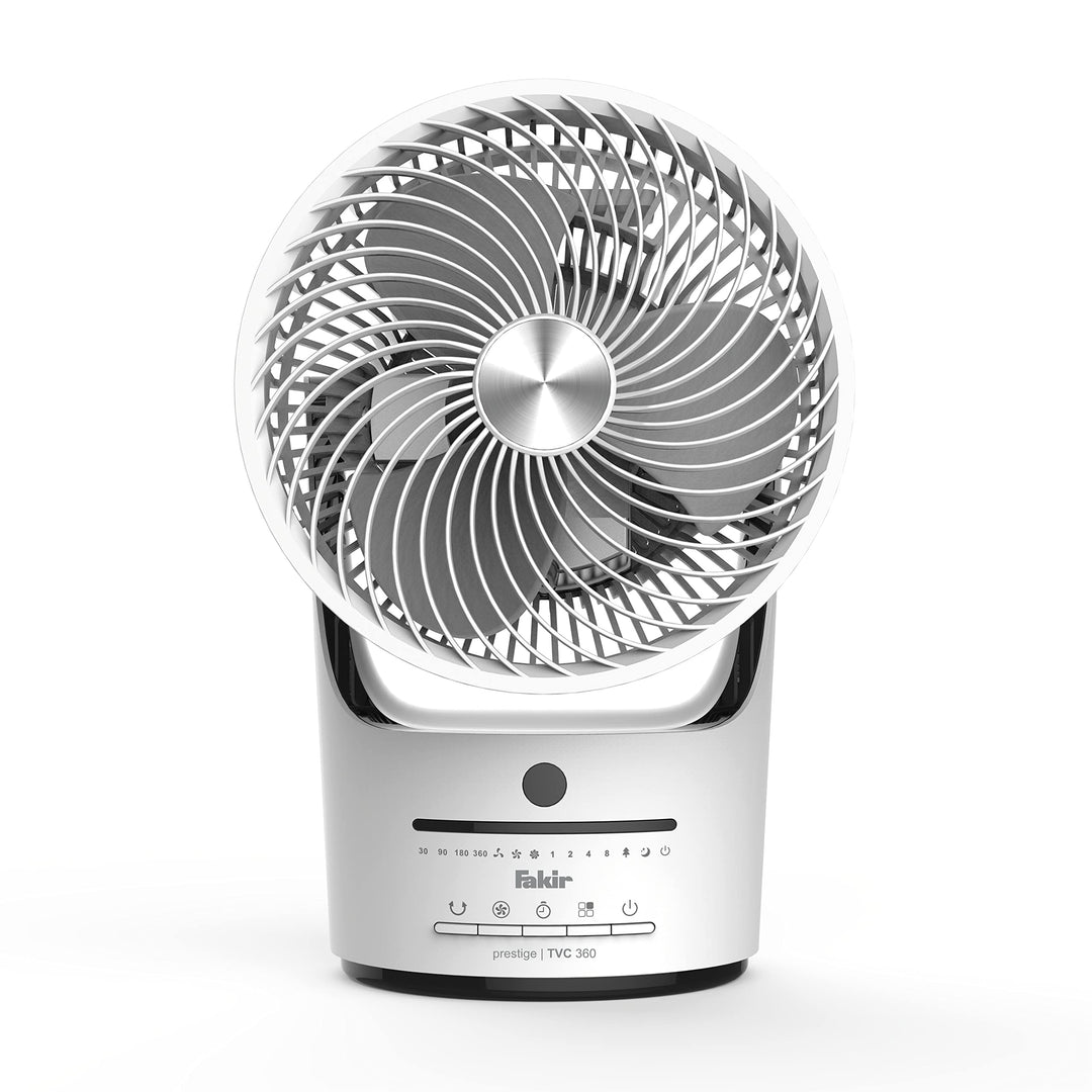 Fakir prestige TVC 360 – Leiser Designer-Tischventilator mit Fernbedienung I Ventilator mit Timer, v
