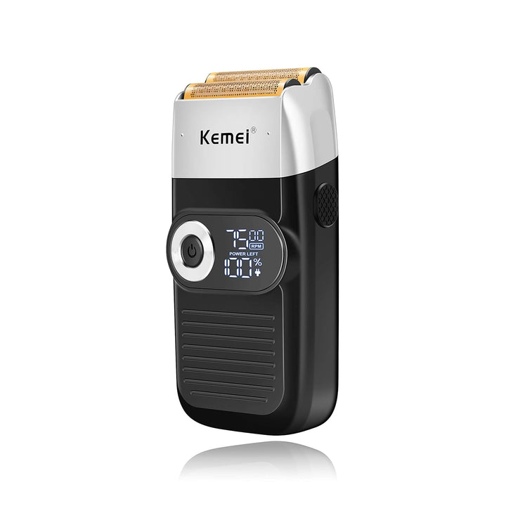KEMEI Folienrasierer für Männer Elektrischer Rasierer mit Kahlrasur Schnurlose Elektrorasierer mit L