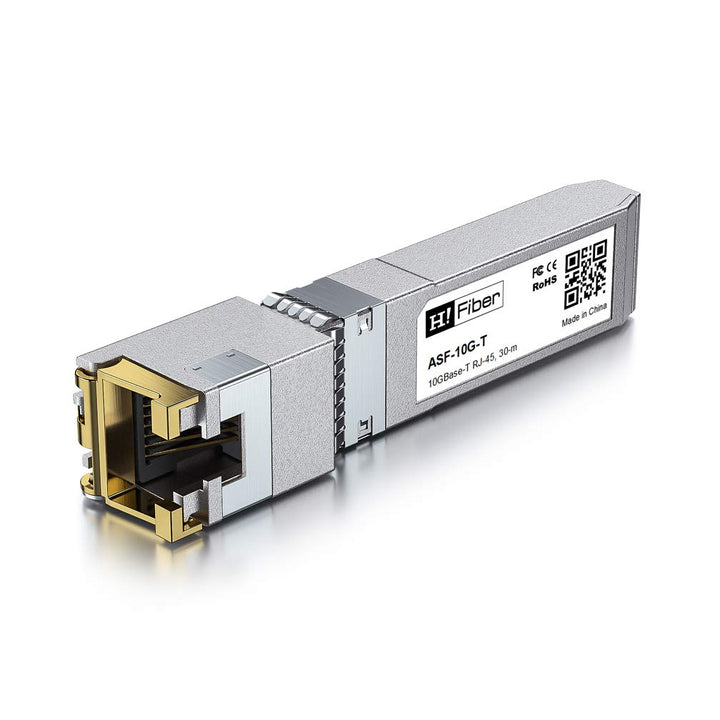 HiFiber 10Gb SFP+ RJ45 Transceiver, 10Gbase-T SFP+ Ethernet Kupfer Modul unterstützt 10G/5G/2,5G, CA
