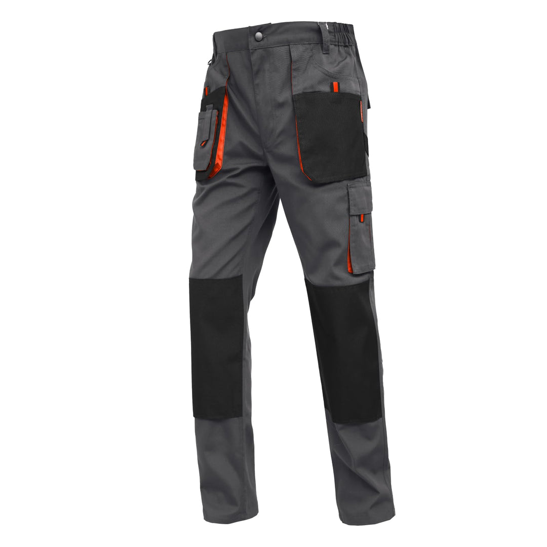 WORK IDEA Herren-Arbeitshose mit Oxford-Knietaschen, strapazierfähigem Canvas XXL Braun, XXL Braun