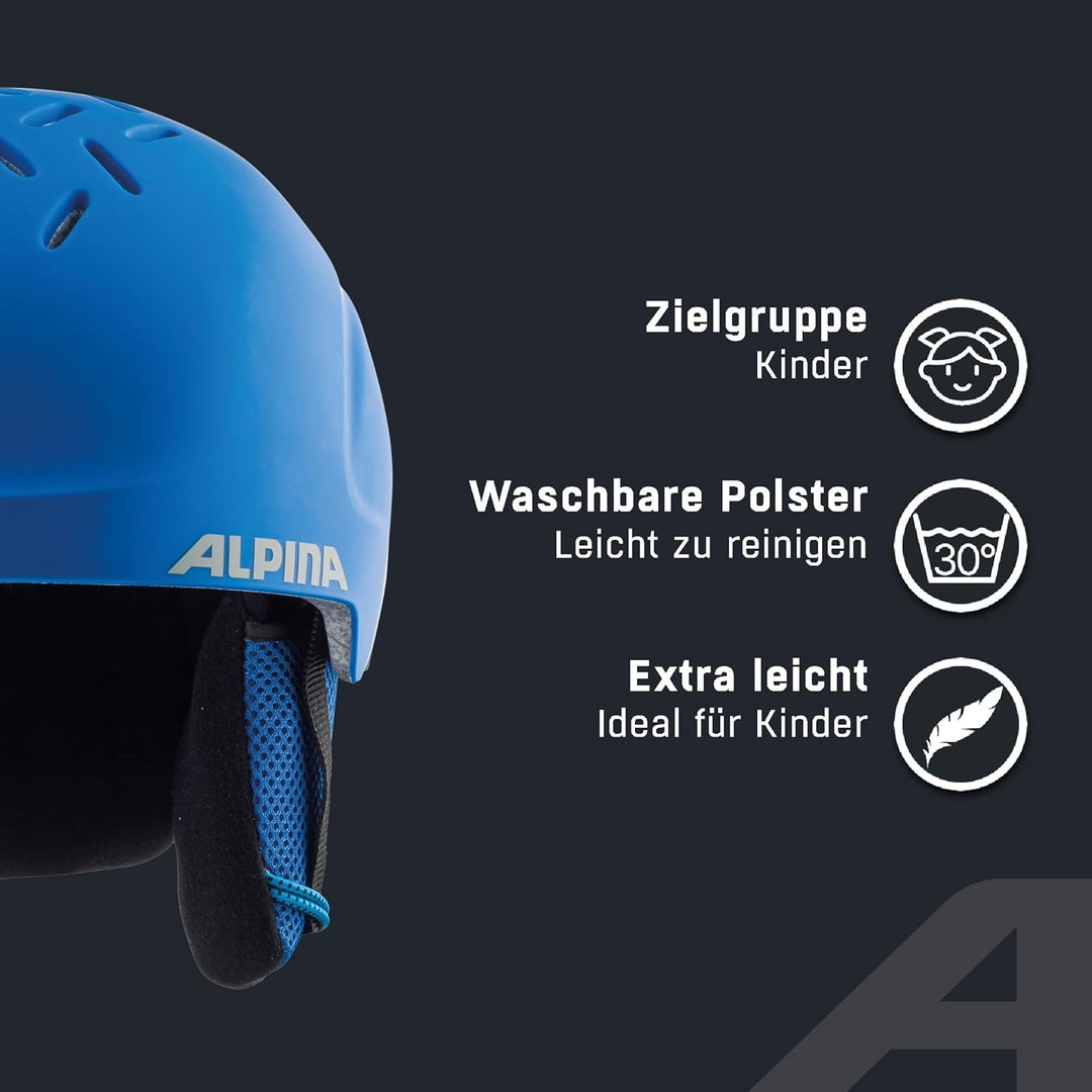 ALPINA PIZI - Sicherer, Leichter &amp; Stossabsorbierender Skihelm Mit Abnehmbaren Ohrenpolstern Für Kin