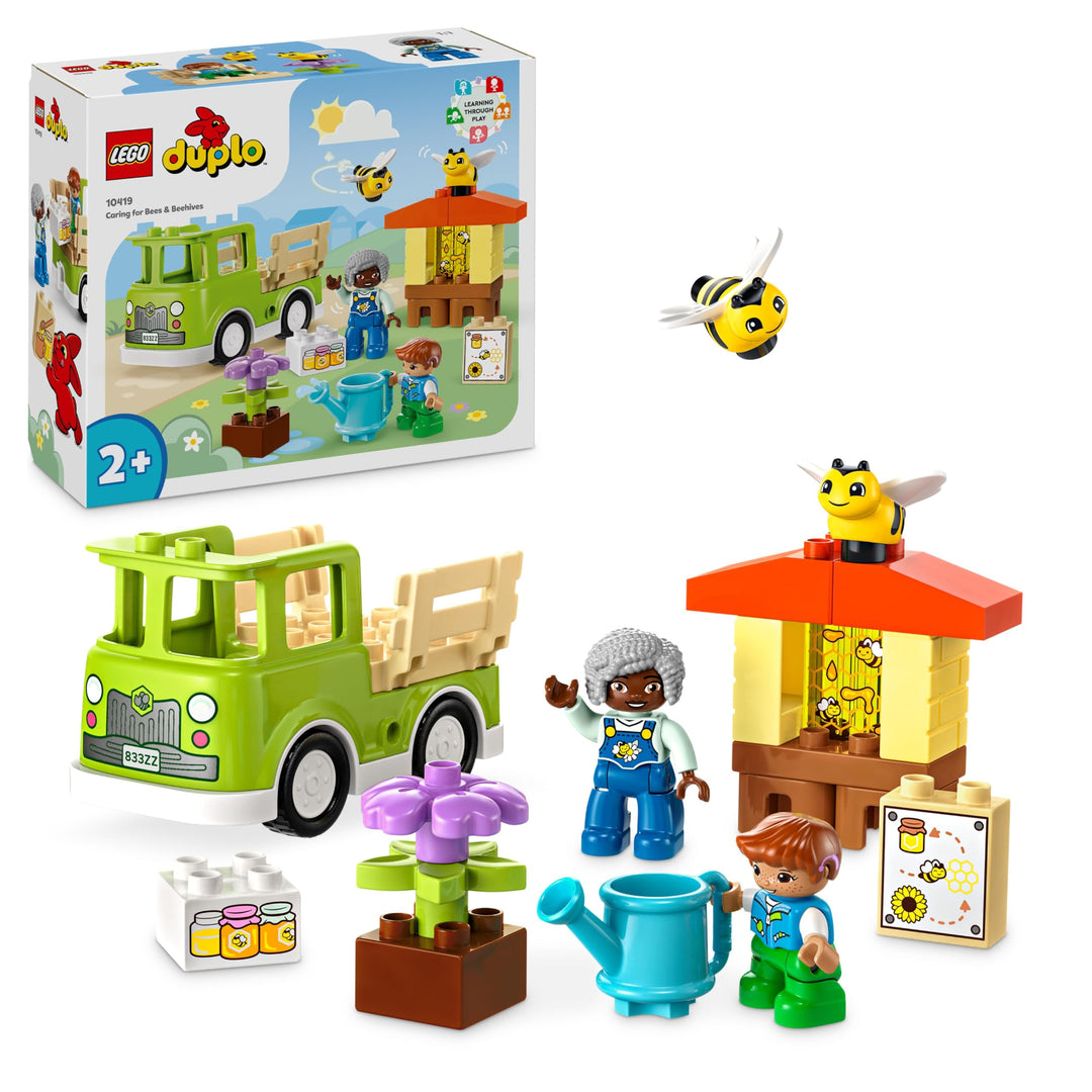 LEGO DUPLO Town Imkerei und Bienenstöcke - Lernspielzeug ab 2 Jahren mit 2 Figuren, Bienen und LKW -