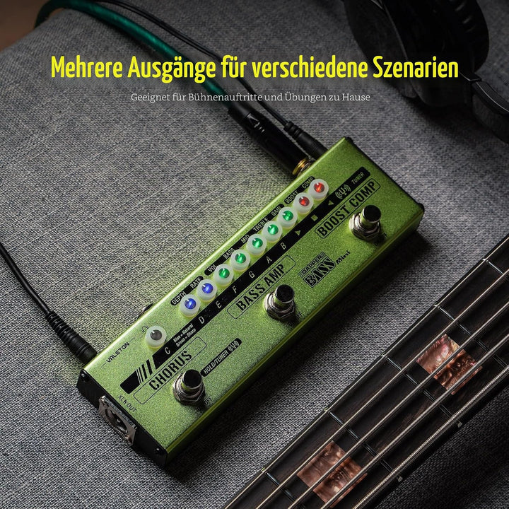 VALETON Bass Multi Effekte Pedal Stage Session Gigging Praxis Analog Amp Boost Comp Chorus Dapper Ba