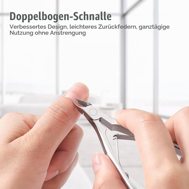 BEZOX Nagelhautzange mit ultrakleiner 4-mm-Klaue – professioneller Nagelhautschneider mit hochdichte