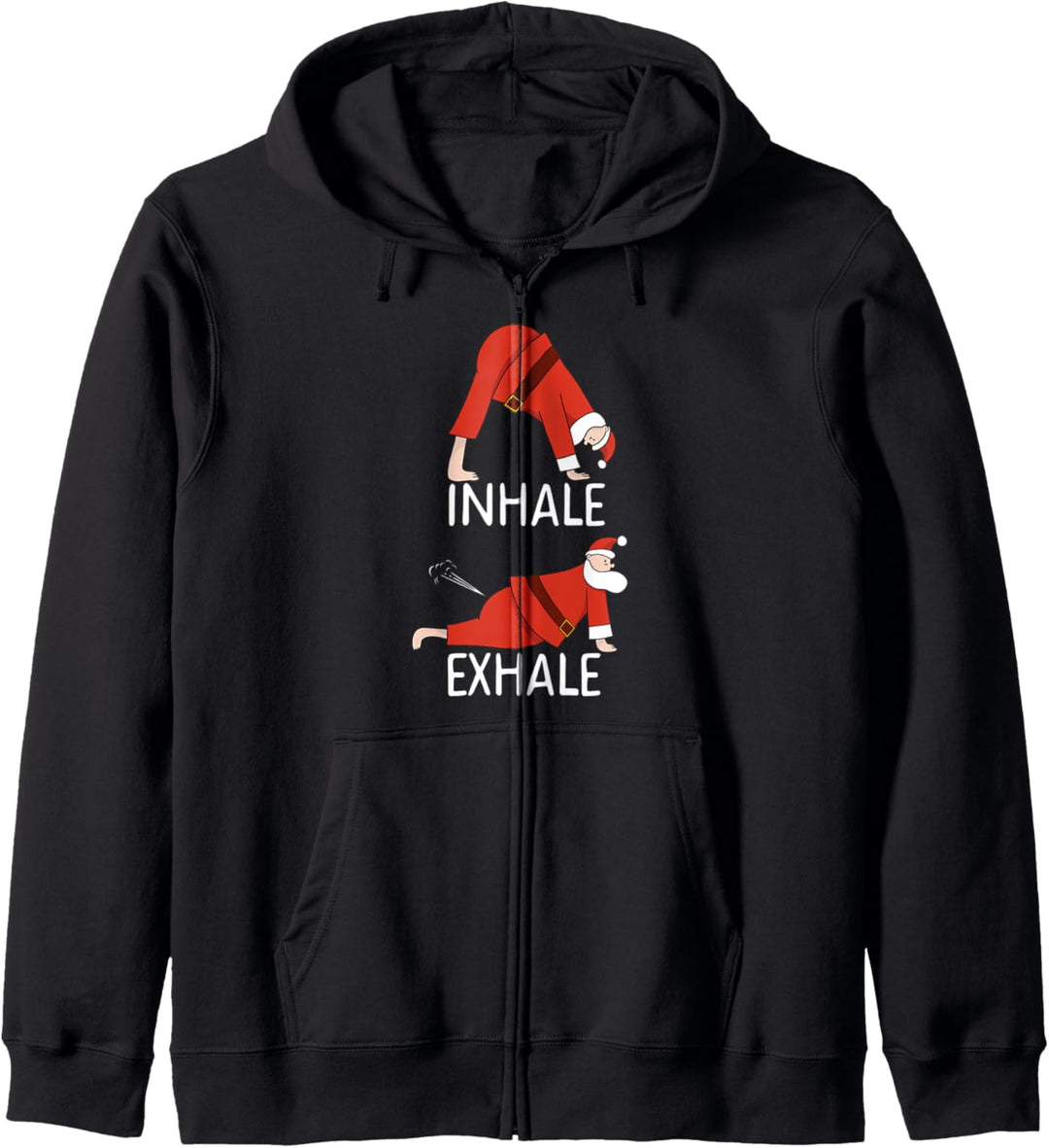 Inhale Exhale Lustiger Weihnachtsmann Furz Meme Kapuzenjacke