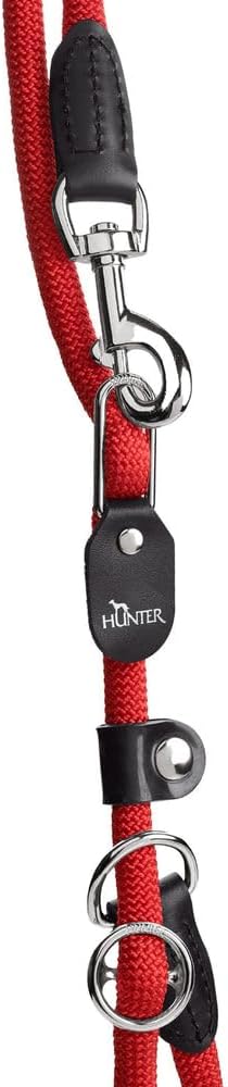 HUNTER Freestyle Retrieverleine, Tau, mit integrierter Halsung, robust, wetterfest, 1,0/260 cm, schw