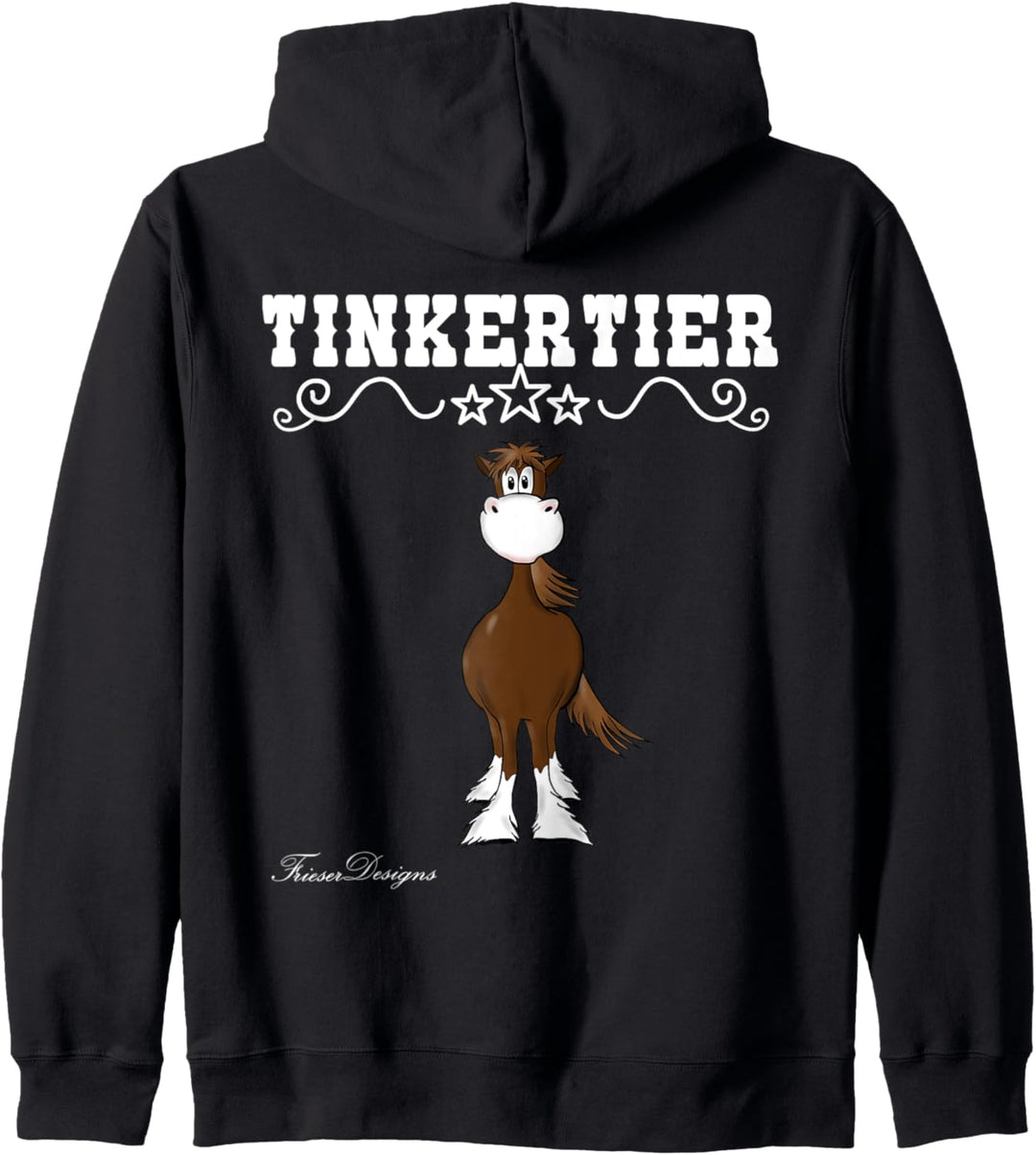 Tinkertier ein süsses comic Irish Tinker Pferde Kapuzenjacke