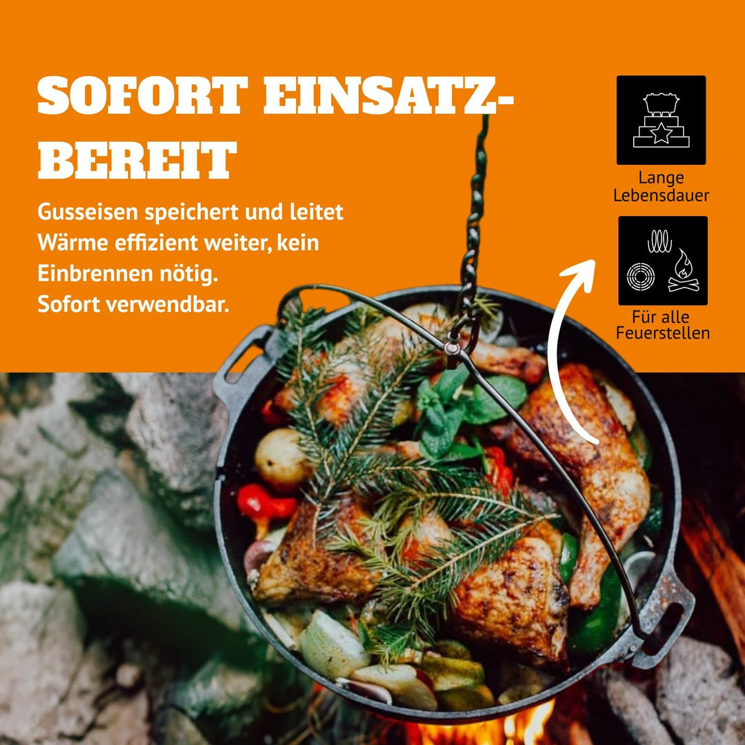 Petromax Feuertopf (Dutch Oven) (ft9, mit Standfüssen) mit Standfüssen