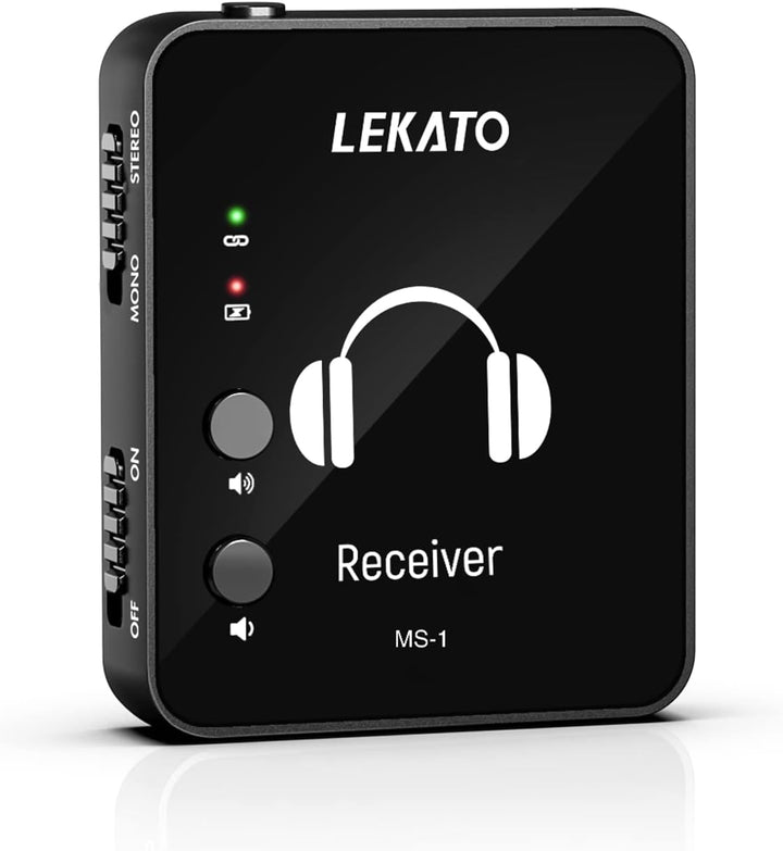 LEKATO MS-1 Drahtloses In-Ear Monitoring-System, Professionelles kabelloses 2.4G Stereo IEM-System B