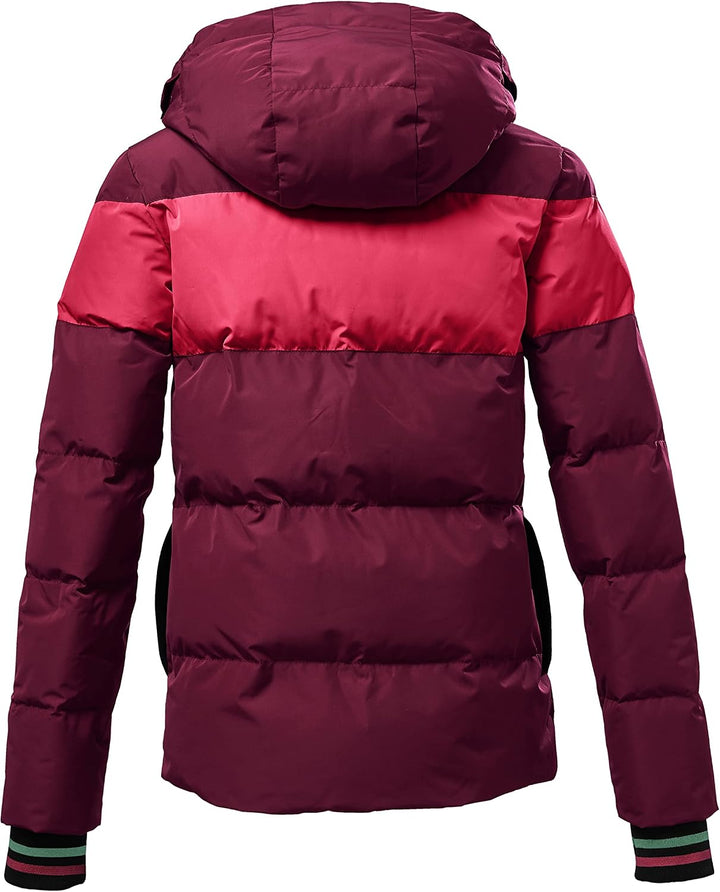 Killtec Mädchen Kow 192 Grls Qltd Jckt Winterjacke/Jacke in Daunenoptik mit Kapuze 176 brombeere, 17