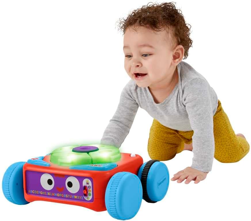 Fisher-Price 4-in-1 Lernroboter Linus für Babys und Kleinkinder, Spielzeug ab 6 Monaten, Version: Fr