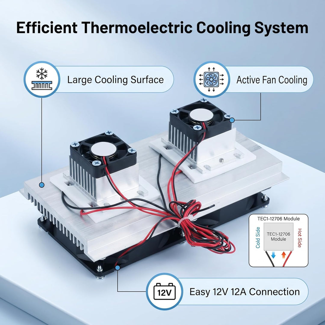 FTVOGUE Thermoelektrischer Peltier-Kühler Kühlsystem Kühlkörper Wärmeleitmodul Halbleiter-Kühlsystem