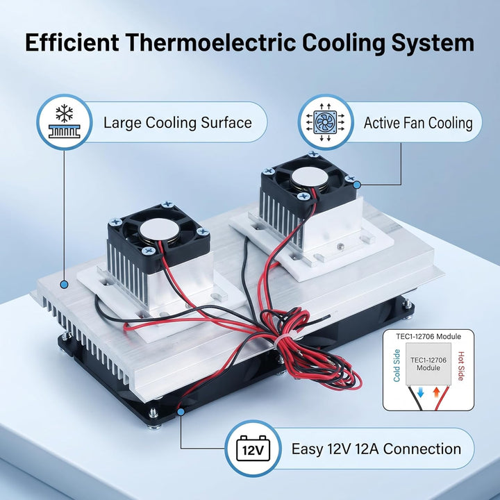 FTVOGUE Thermoelektrischer Peltier-Kühler Kühlsystem Kühlkörper Wärmeleitmodul Halbleiter-Kühlsystem