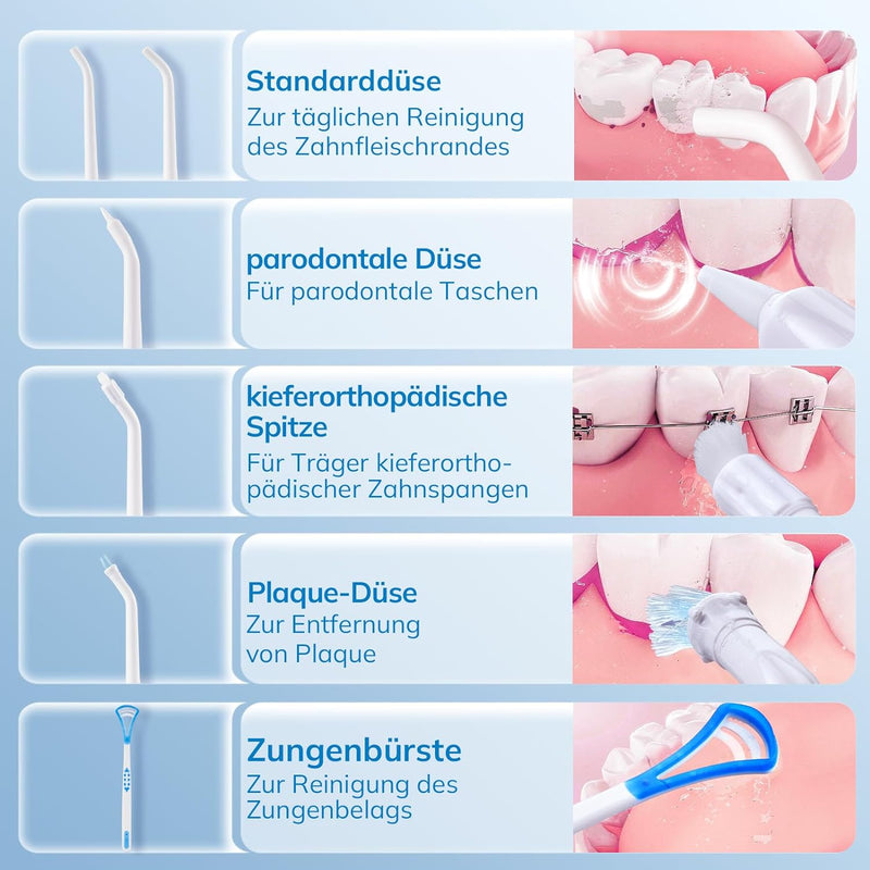 Morpilot Munddusche, Professionelle Elektrische Kabellose Munddusche, Munddusche Zahnreiniger Wasser