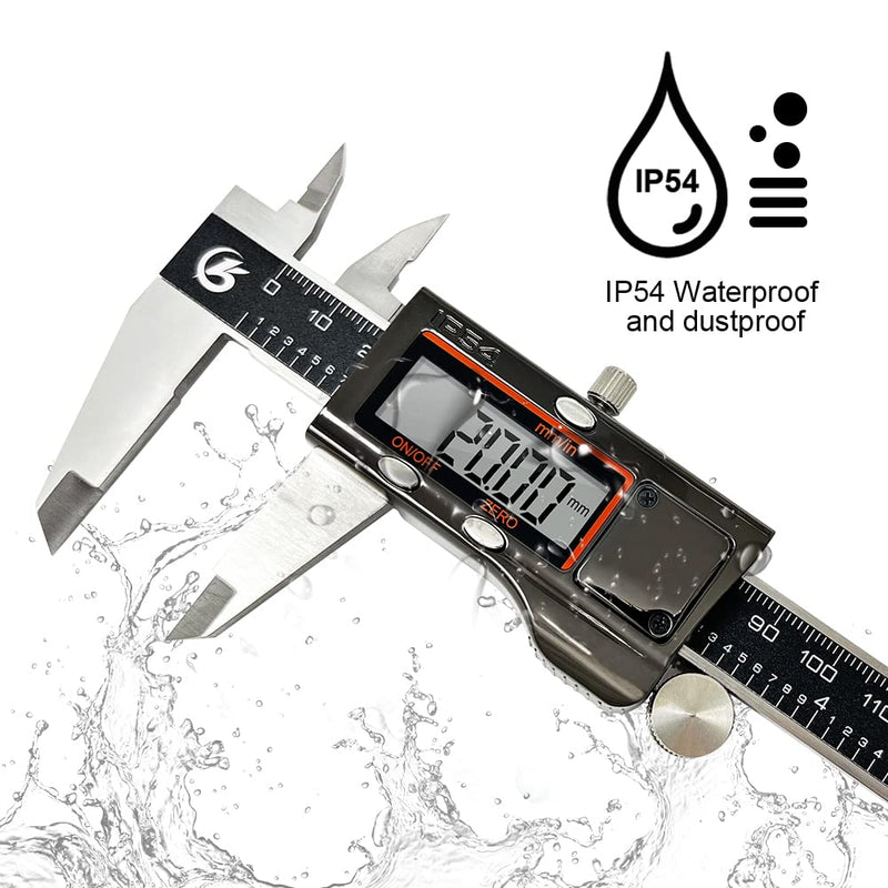 KETOTEK Messschieber Digital Schieblehre IP54 Wasserdichte Staubdicht, Elektronische Edelstahl Messl