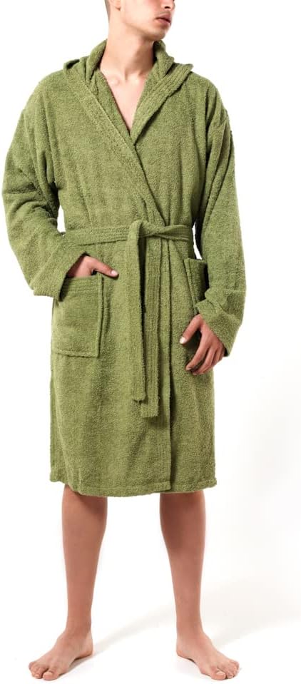 Top Towels - Unisex Bademantel - Bademantel für Damen oder Herren - Bademantel mit Kapuze - 100% Bau