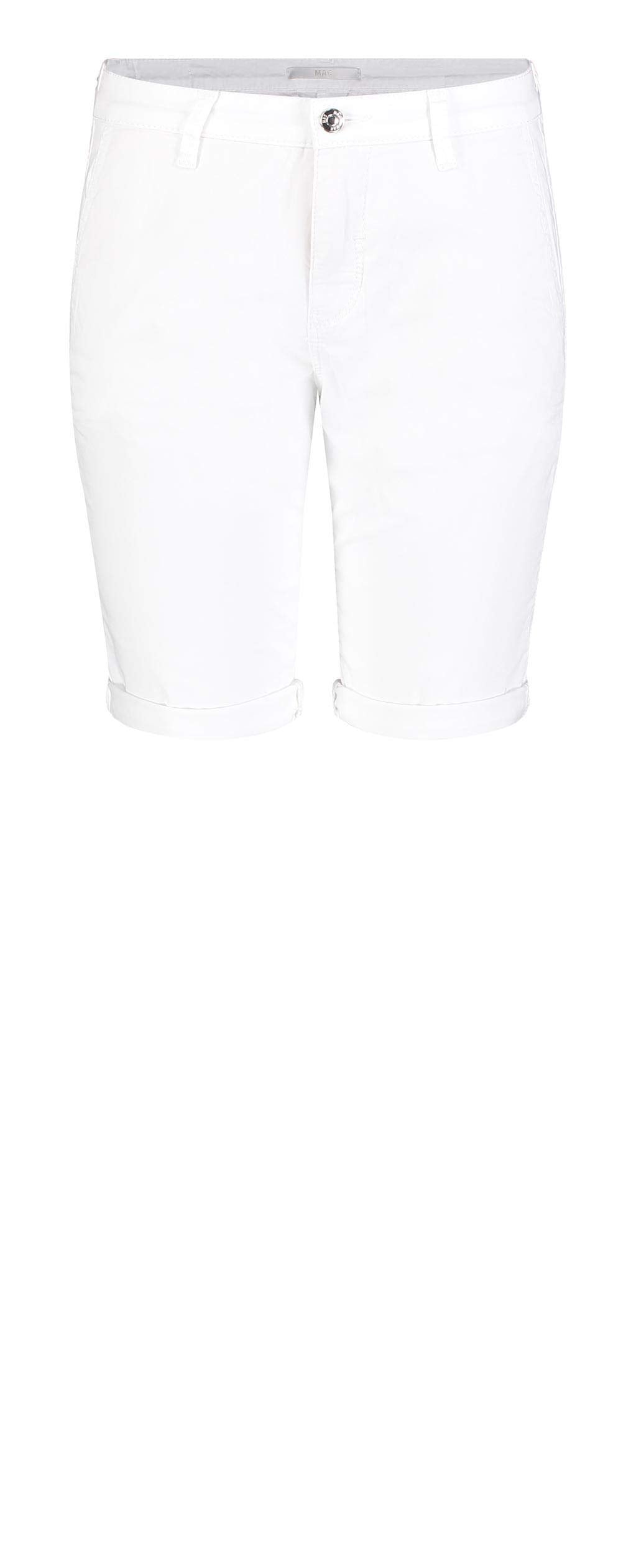 MAC Jeans MCA Damen Chino Shorts per Pack Weiss (White 010), W44(Herstellergrösse: 44/09)