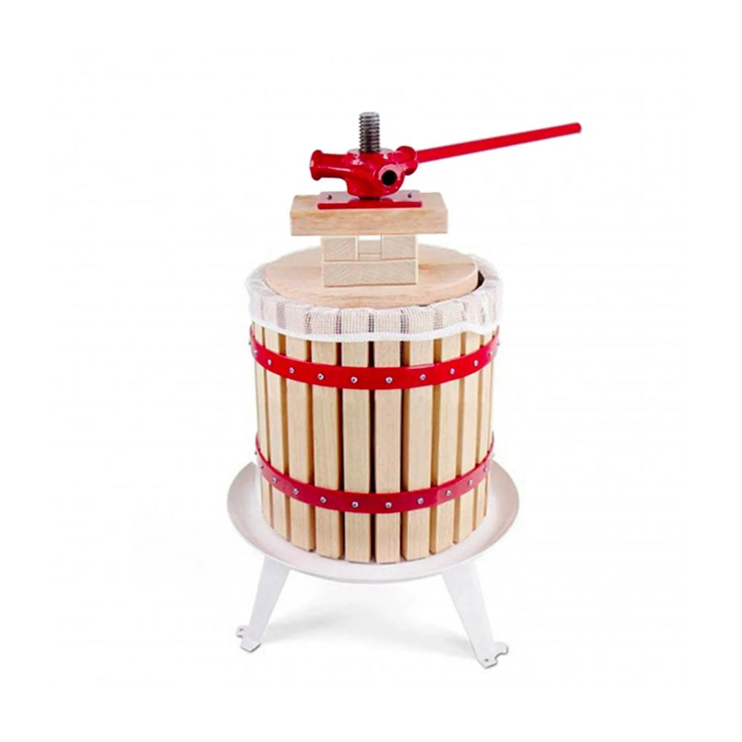 Wein selber machen Set Maxi Rotwein - Fruchtwein Set mit 12 Liter Obstpresse, 2x 30L Gärbehälter und