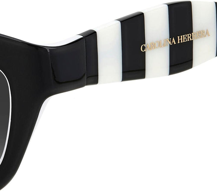 Carolina Herrera Unisex Sonnenbrille 51 80s/9o Schwarz Weiss, 51 80s/9o Schwarz Weiss