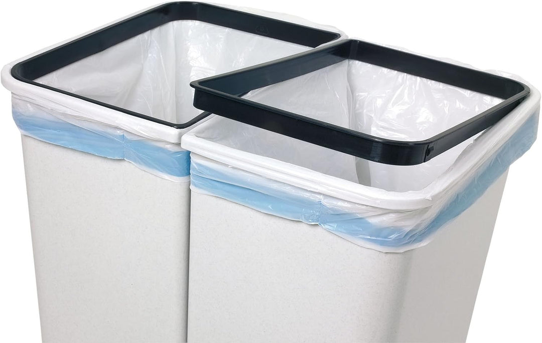 Alpfa Müllbehälter 2 x 30 Liter Duo Bin Grau Granit Made In Europe Inkl. 2 Ersatzfedern A 1 -