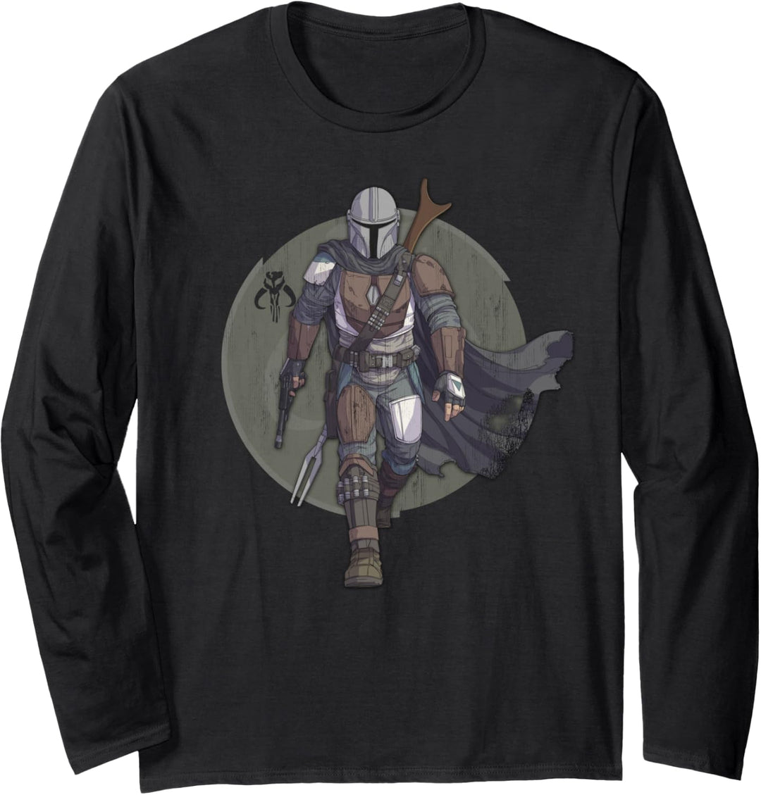 Star Wars The Mandalorian Hero Pose Langarmshirt