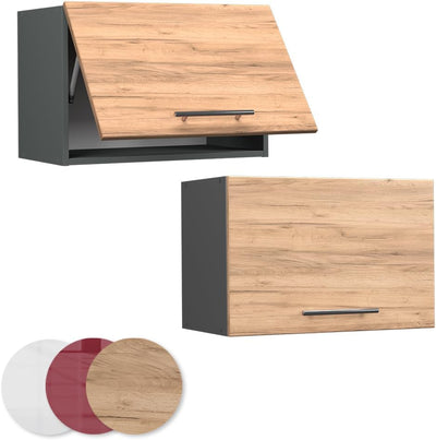 Vicco Hängeschrank Fame-Line, Goldkraft Eiche/Anthrazit, 60 cm Flach Goldkraft Eiche Hängeschrank (f