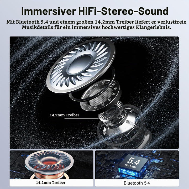 Touchscreen Bluetooth Kopfhörer, 2026 In Ear Kopfhörer Kabellos Bluetooth 5.4 mit ENC Noise Cancelli