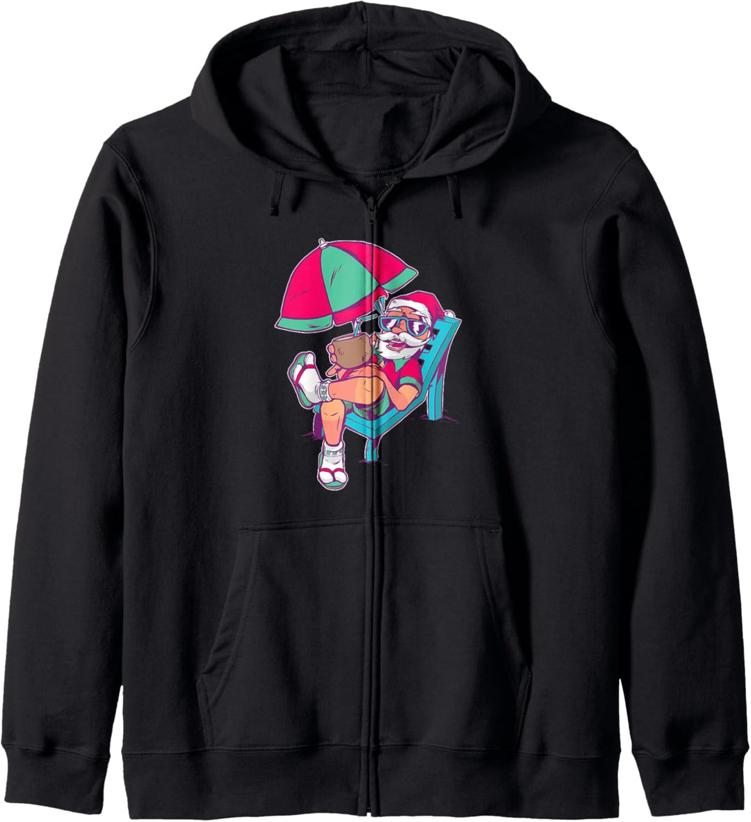 Santa Claus on Vacation Funny Christmas in Juli Meme Kapuzenjacke