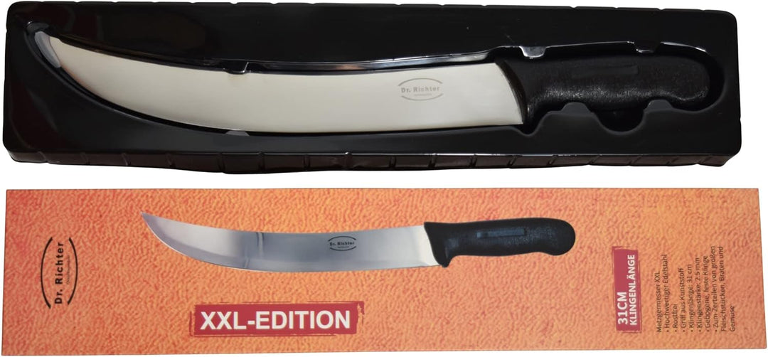 Dr. Richter XXL Metzgermesser – „American Butcher XXL“ Fleischermesser mit 31 cm Klinge Blockmesser