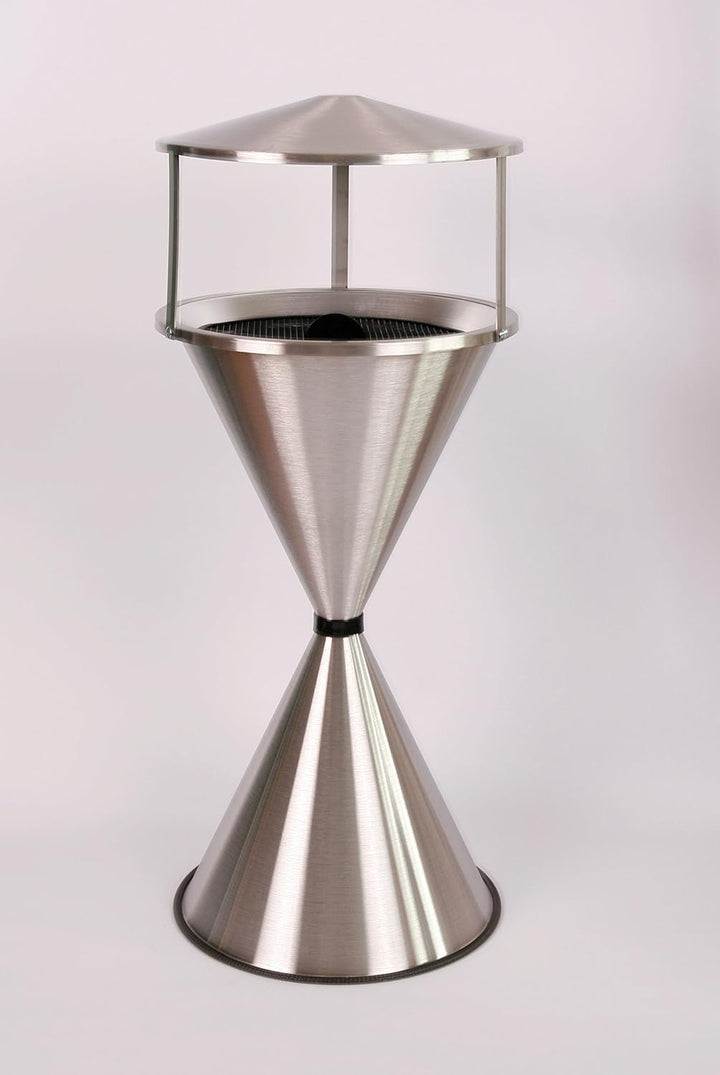 Standaschenbecher Diabola mit Dach 71x40 cm, Edelstahl, Marke: Szagato, Made in Germany (Ascher, Sta