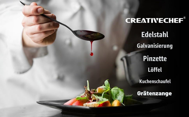 CREATIVECHEF Satz von 10 Küchenzangen Chef Plating Tools Culinary Kit, Präzisionszangen Spezialität