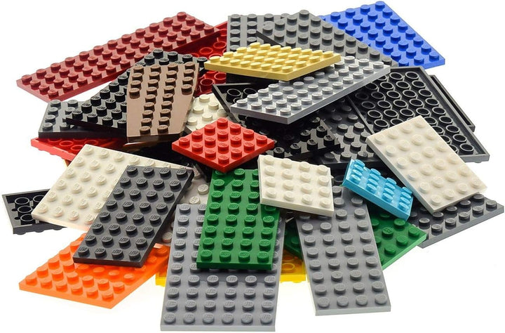 Lego City Classic Basic Bauplatten Mix - 50 Stück - Hochwertige Lego Grundplatten für Kreative Baupr