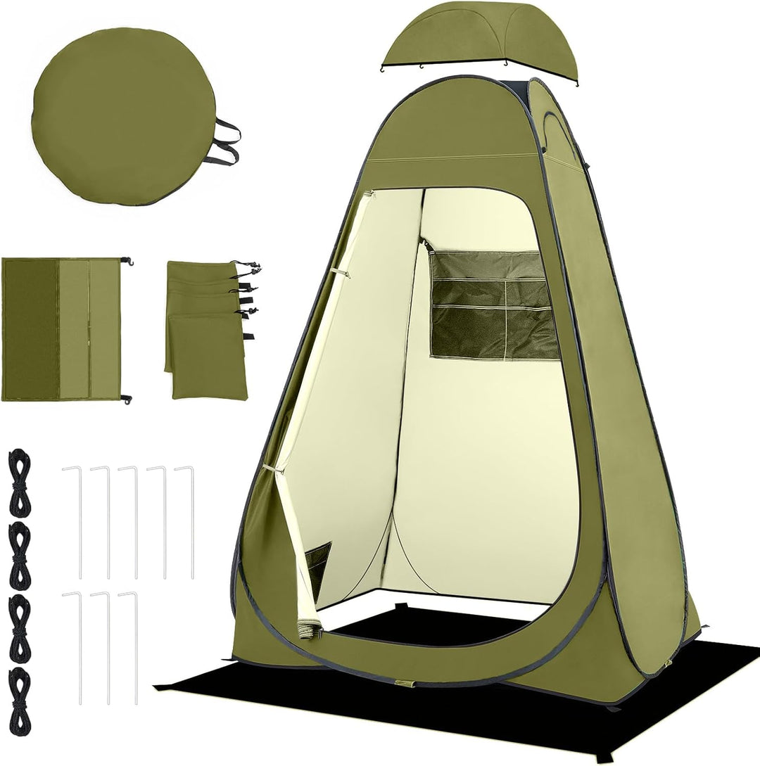 BRIAN & DANY Duschzelt Camping, Pop Up Toilettenzelt, Tragbares Umkleidezelt mit Regenschutz und Fen