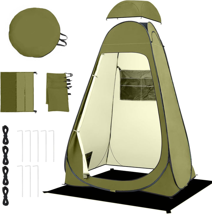 BRIAN & DANY Duschzelt Camping, Pop Up Toilettenzelt, Tragbares Umkleidezelt mit Regenschutz und Fen