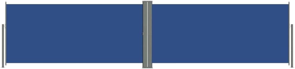 puraday 140x600 cm Seitenmarkise Ausziehbar Blau Terrassen-Sichtschutz Stilvolle Seitenmarkise Sicht