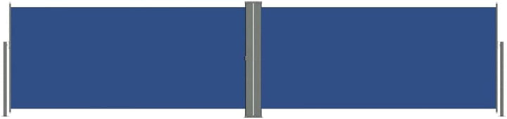 puraday 140x600 cm Seitenmarkise Ausziehbar Blau Terrassen-Sichtschutz Stilvolle Seitenmarkise Sicht