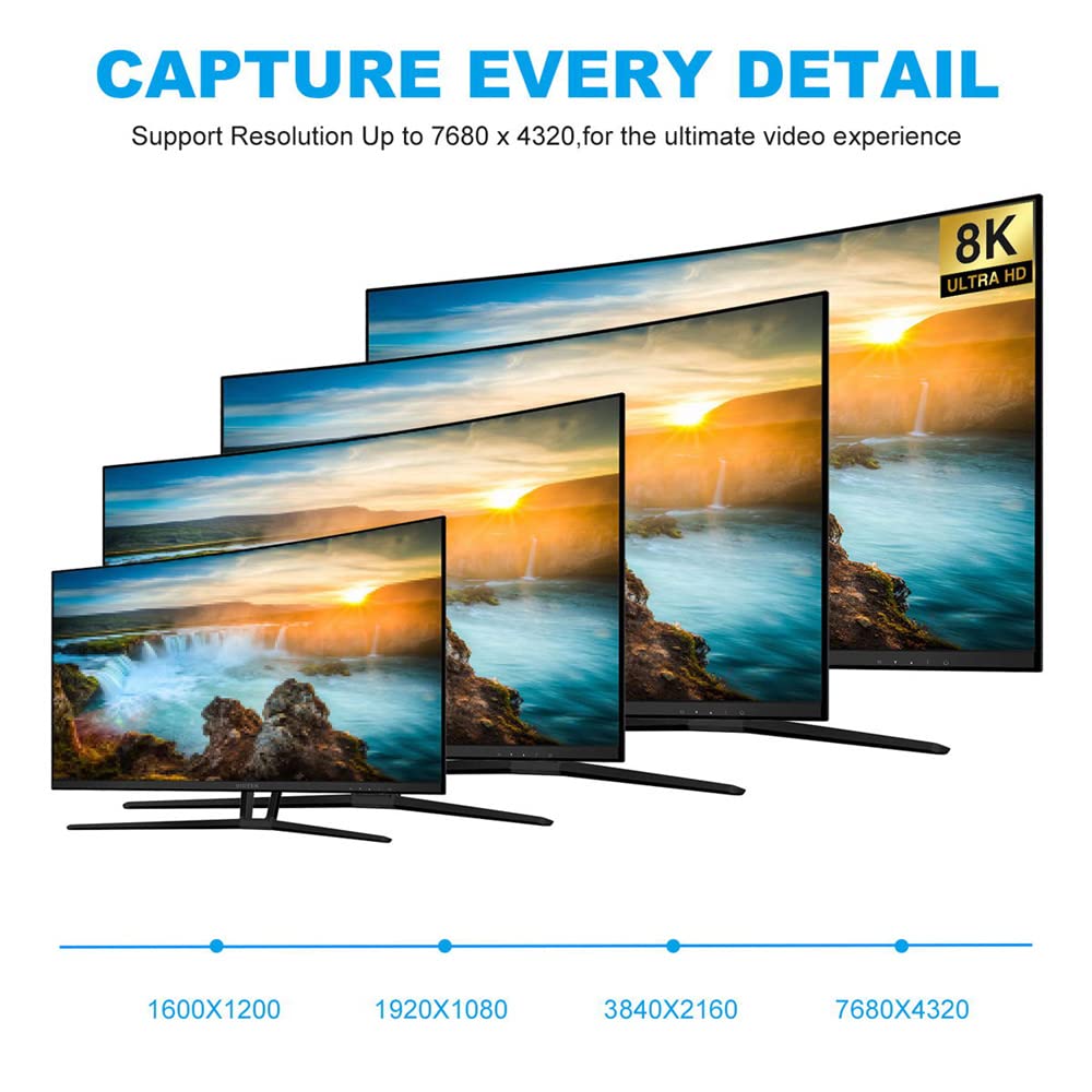NFHK USB-C Typ C Buchse Quelle zu Mini Displayport DP 1.4 Senke HDTV Kabel 8K@60hz 4K@120hz für Tabl