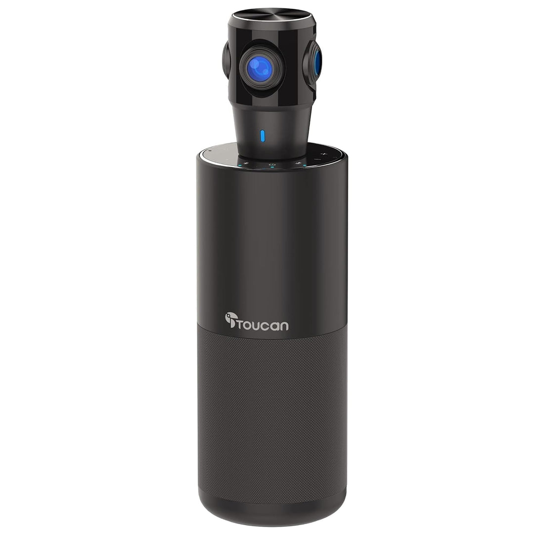 TOUCAN Video Conference System 360 – Professionelle Plug-und-Play-USB-Webcam mit 360°-Kamera, omnidi