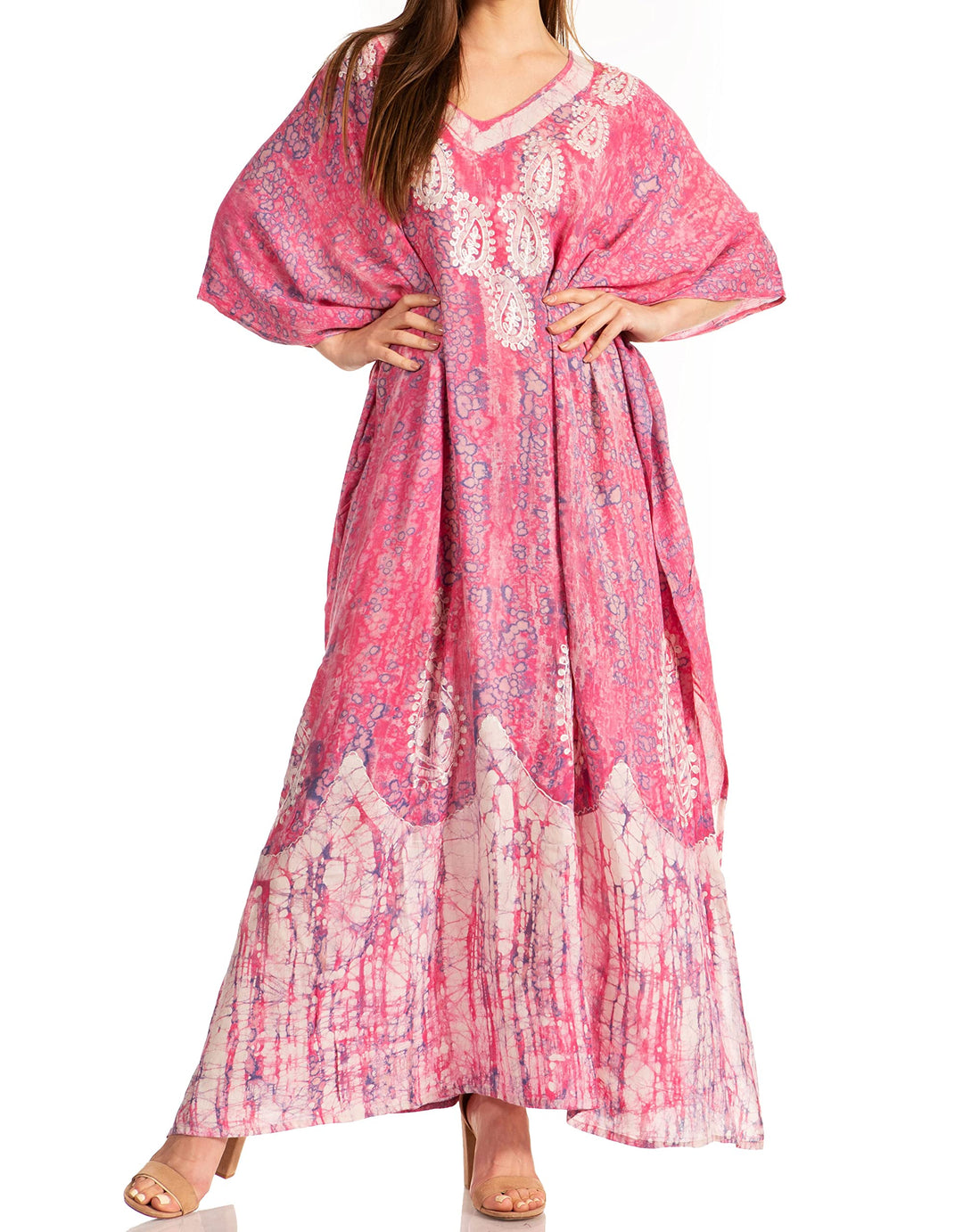 Sakkas Tacy Frauen Casual Boho Sommer Maxikleid Kaftan Kaftan Vertuschung LougeWear Einheitsgrösse 1