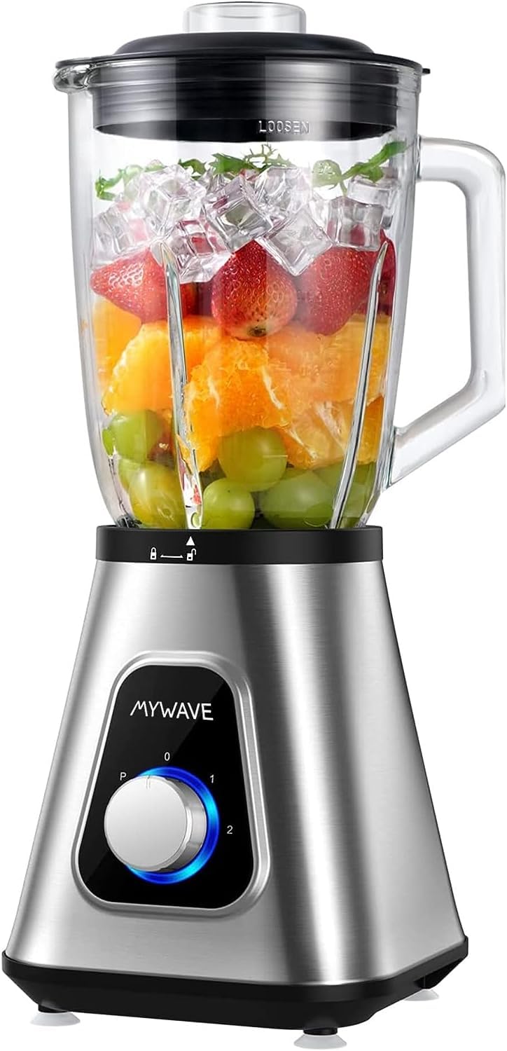 My Wave - Standmixer - Für Feste und Flüssige Nahrungsmittel - 1.300W - Fassungsvermögen 1,5 L und 2